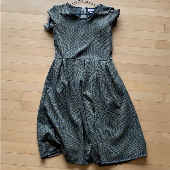 LuLaRoe Dresses & Skirts - LuluRoe dress olive green and blue.